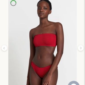 Sierra Top Eco by bond eye Australia swim . Color: baywatch red